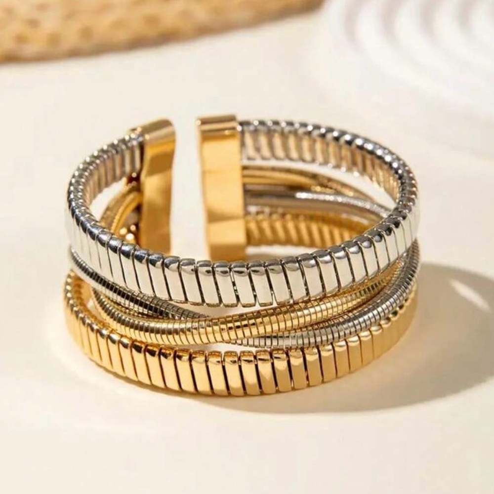 Elegant Gold and Silver Women's Bracelet